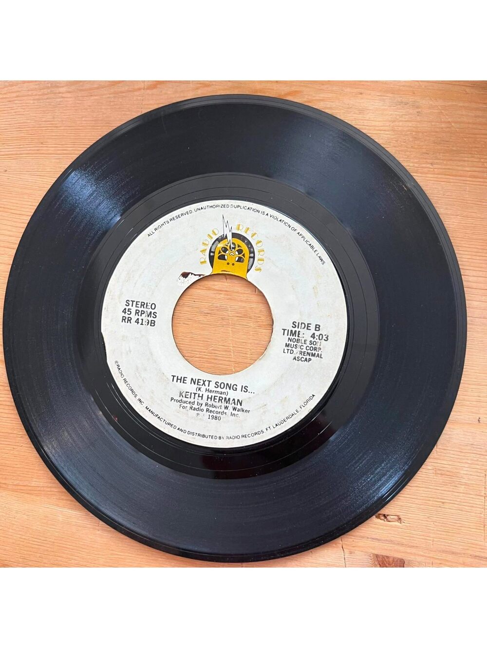 Keith Herman - The Next Song is./Body Body(She Know what to Do) 45rpm VG+ R08